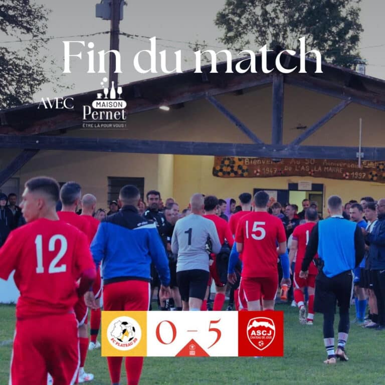 Fin de l’aventure en Coupe de France pour le FC Plateau 39