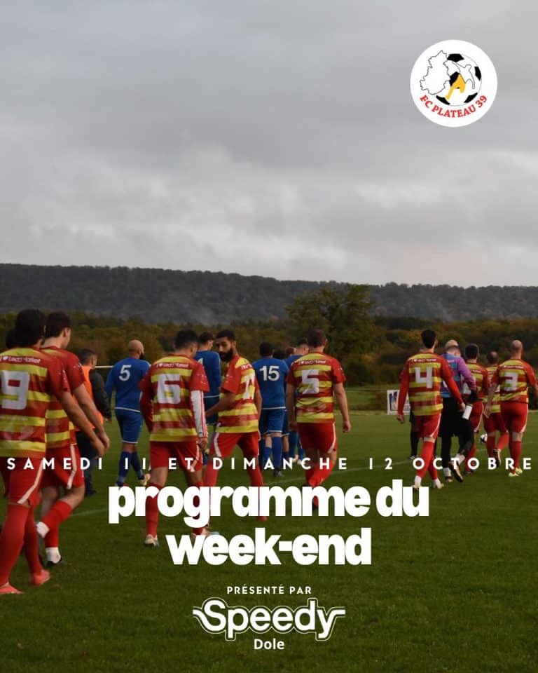 Programme week-end 11 au 12 octobre