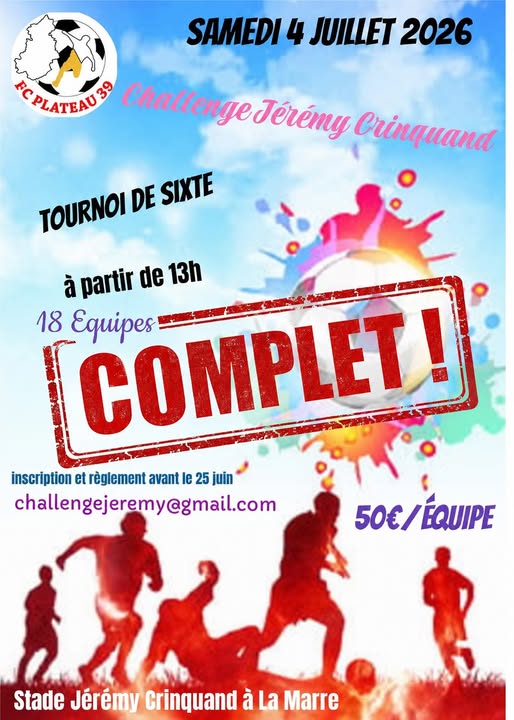 Terrain du Stade Jérémy Crinquand à La Marre prêt à accueillir le tournoi de football