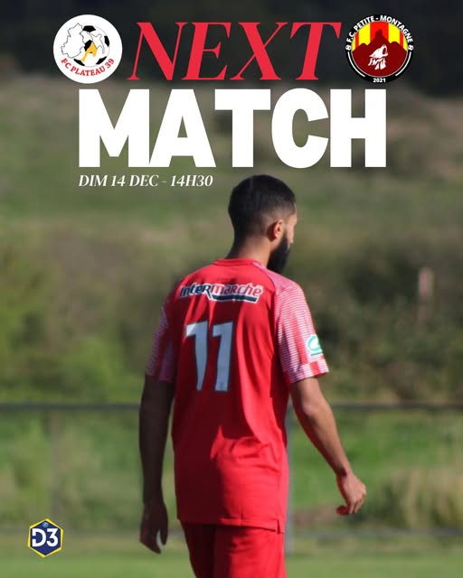 Match de football D3 entre FC Plateau 39 et Petite Montagne B à La Marre