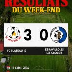 Joueurs du FC Plateau 39 sur le terrain lors d'un match de championnat