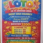Affiche du grand loto du FC Plateau 39 à Mont-sous-Vaudrey le 17 janvier