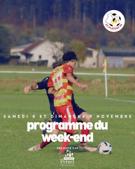 Match de football du FC Plateau 39 sur le terrain de La Marre dans le Jura