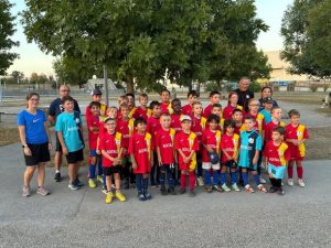 Jeunes joueurs de l'École de Foot du FC Plateau 39 lors de la rentrée sur le terrain de La Marre (photo 1/5)